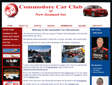 Tablet Screenshot of commodorecarclub.org.nz